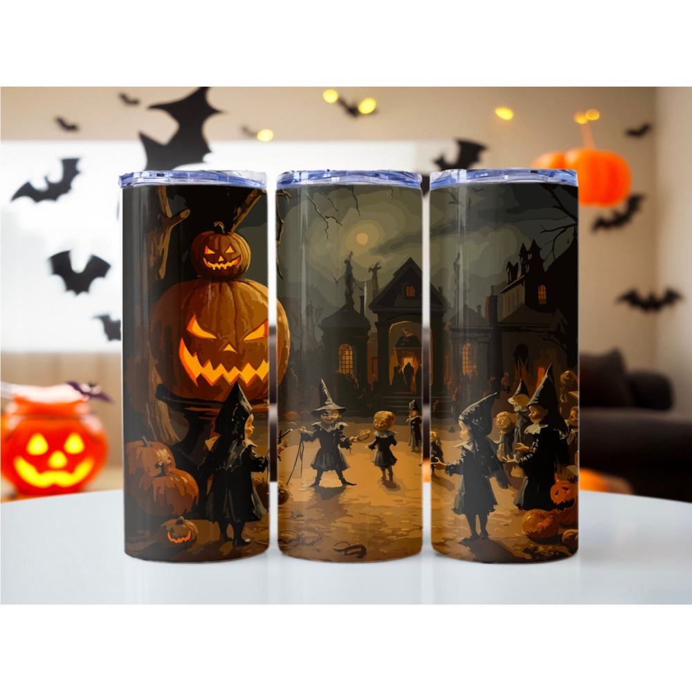 Vintage Halloween 20 fl oz metal stainless steel insulated tumbler